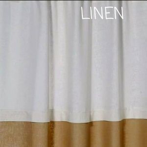 Veretex Soho 100% Linen Shower Curtain KHAKI